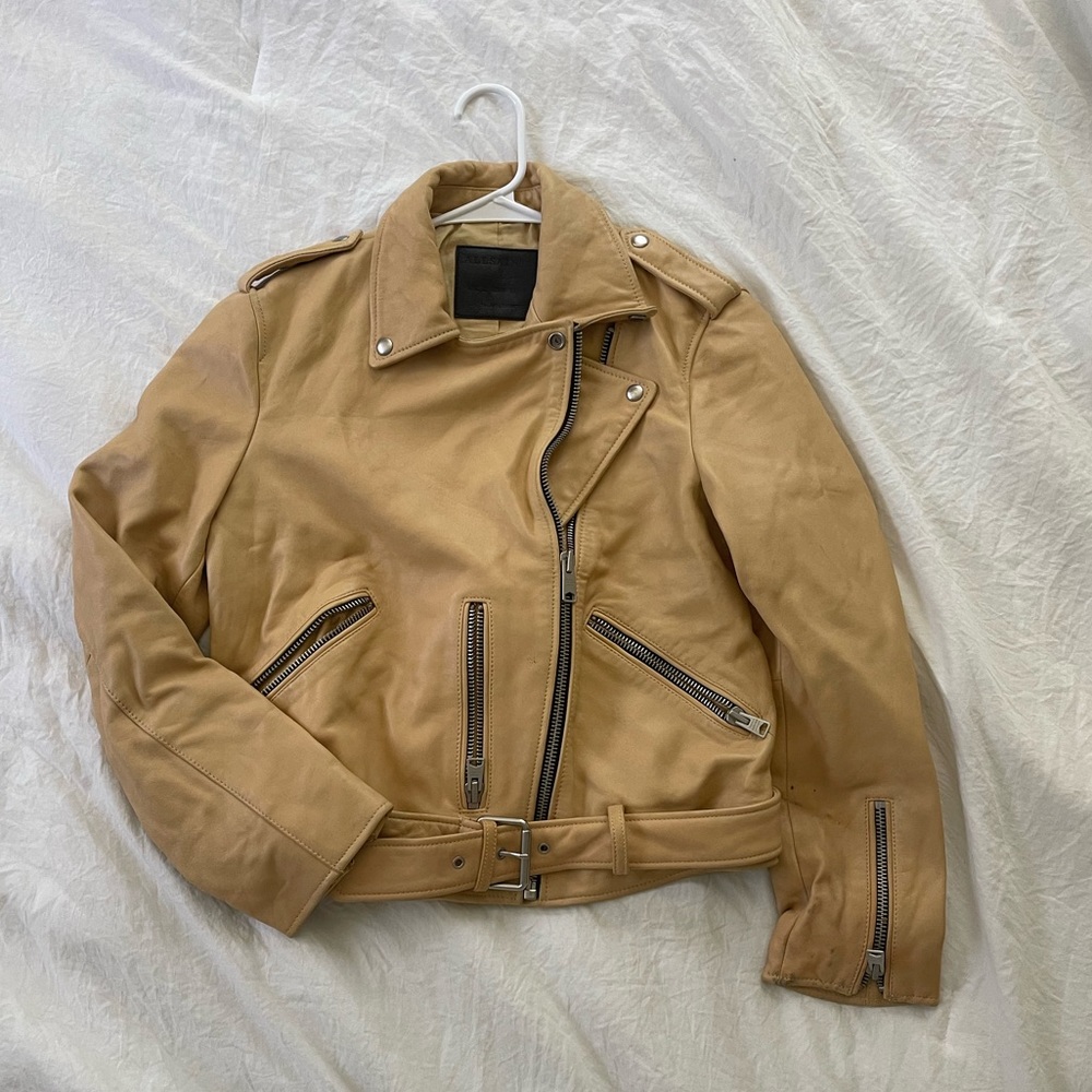 All Saints balfern biker womens leather jacket
